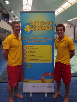 Get Safe 4 Summer poolside banner